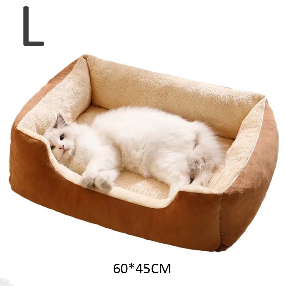 Winter Bed for Cats Pet Products Cushions Kitten Accessories Dog All Houses Supplies Things Accessory Habitats Basket House Bed