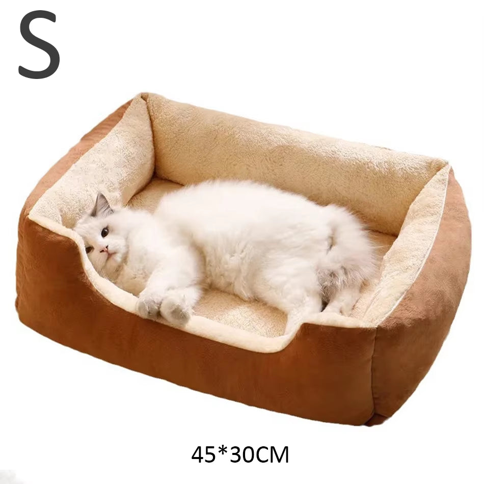 Winter Bed for Cats Pet Products Cushions Kitten Accessories Dog All Houses Supplies Things Accessory Habitats Basket House Bed