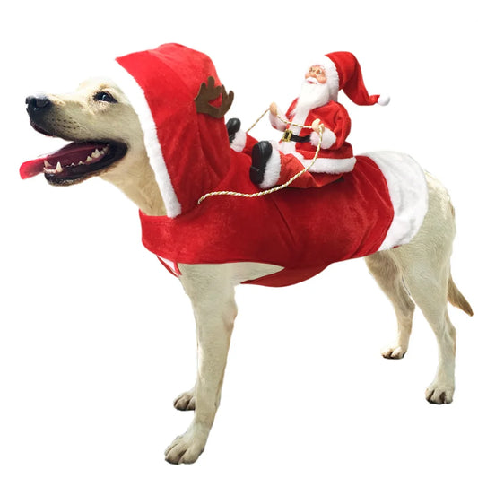 1Pc, Christmas Clothing, Santa Claus, Ski Riding, Christmas Pet Clothing, Warm and Frost Proof, Pet Christmas Supplies