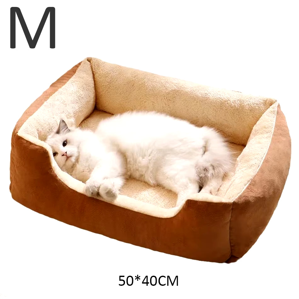 Winter Bed for Cats Pet Products Cushions Kitten Accessories Dog All Houses Supplies Things Accessory Habitats Basket House Bed