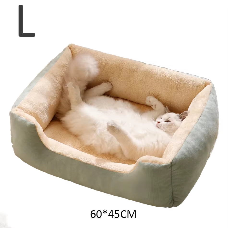 Winter Bed for Cats Pet Products Cushions Kitten Accessories Dog All Houses Supplies Things Accessory Habitats Basket House Bed