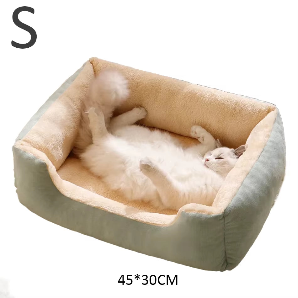 Winter Bed for Cats Pet Products Cushions Kitten Accessories Dog All Houses Supplies Things Accessory Habitats Basket House Bed